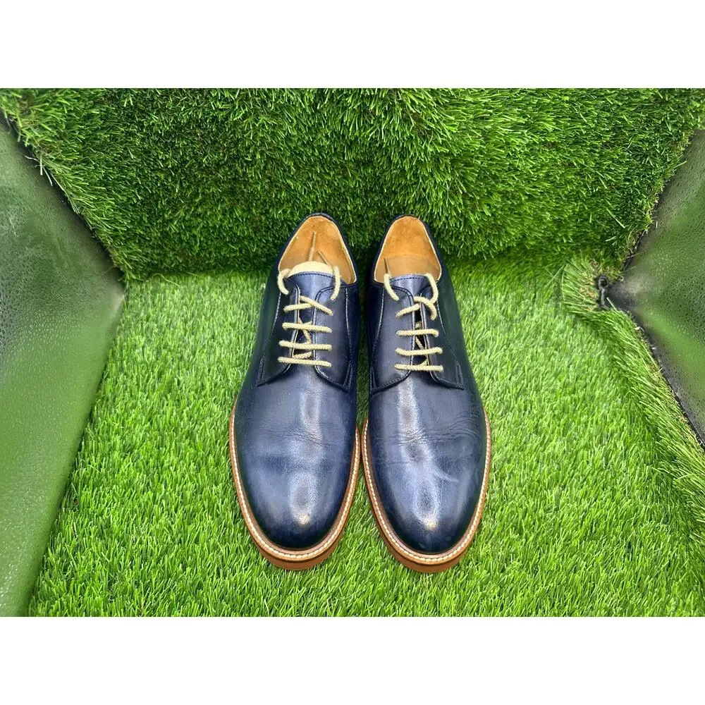To Boot New York Adam Derrick Oxford Dress Shoes Men's 8.5 Blue Leather Formal